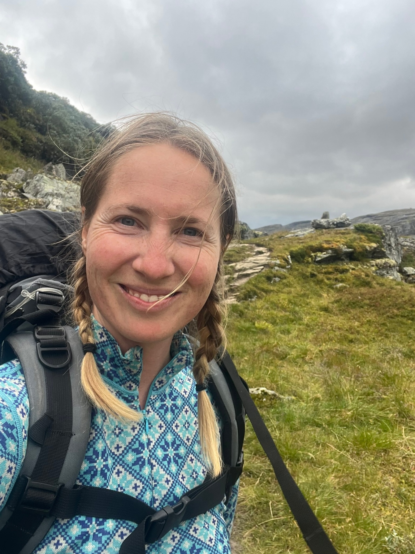 Therese på fjelltur